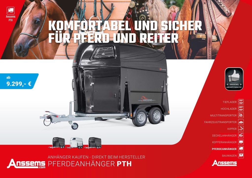 Pferdeanhänger für Reiter komfortabel